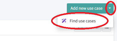 Add use case button