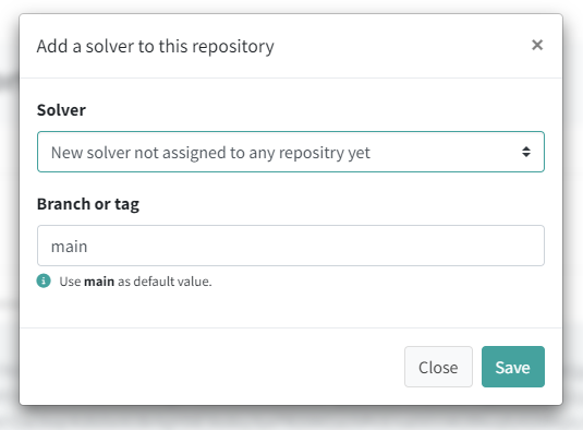 Solver, assign to repo