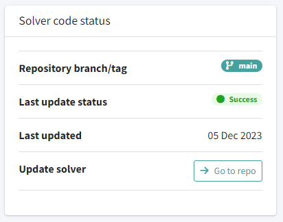 Solver, go to repo